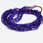 Load image into Gallery viewer, 100% Natural AAA quality Amethyst Rondelle Shape Faceted Beads, Beads Strand, 8" inch strand, Gemstone For Jewellery, 3 mm