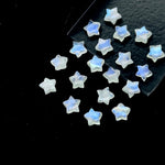 Load image into Gallery viewer, Superb Natural Rainbow Moonstone Star Shape Briolette's, Carved Smooth Star Shape Gemstone, 8 MM Star Shape Charms, Flashy Gemstone Crystals