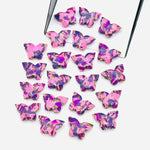 Load image into Gallery viewer, Pink & Purple Mohave Copper Turquoise Butterfly Beads, Faceted Butterfly Gemstone, Purple Oyster Turquoise Carving Loose Beads 14x10 MM