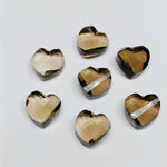 Load image into Gallery viewer, 2,3,4,5,6 pcs 100% Natural smokey quartz twisted heart Shape Carved Gemstone, Loose Gemstone, fancy Shape Gemstone , Carved Gemstone 12 mm