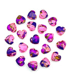 Load image into Gallery viewer, Mohave Copper Turquoise Heart Shape Beads, Pink & Purple Turquoise Heart Shape Carving Beads, 8 MM Heart Charm Beads, Turquoise Gemstones