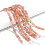 Load image into Gallery viewer, Chocolate Moonstone Faceted Tumble Gemstone Beads ~ 5X7-6X8MM AAA Moonstone Nuggets Shape Beads ~ 8" Strand Jewelry Making Beads
