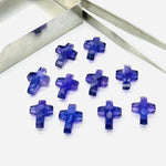 Load image into Gallery viewer, 1,2,3,4,5 pcs Natural Amethyst Cross Shape Gemstone Beads, Amethyst Faceted Cross Gemstone Beads, Holy Beads For Jewelry & Carfts 15X10 MM