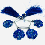 Load image into Gallery viewer, AAA Quality 4 Pcs strand 100% Natural Lapis Lazuli Fancy Shape Carved Gemstone, Fancy Shape Carving, Carved Gemstone For Jewellery 15mm