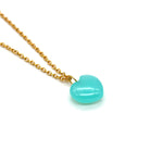 Load image into Gallery viewer, Aqua Chalcedony Heart Pendant, Aqua Blue Smooth Heart Pendant, 16 MM Heart, Birthday Gift For Women, Bridesmaid Gifts, Fancy Gift for Girls