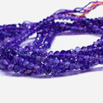 Load image into Gallery viewer, 100% Natural AAA quality Amethyst Rondelle Shape Faceted Beads, Beads Strand, 8" inch strand, Gemstone For Jewellery, 3 mm