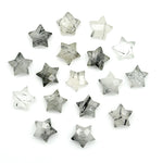 Load image into Gallery viewer, Natural Black Rutile Carved Star Shape Briolettes, Hand Carved Faceted Star Shape Beads Gemstone For Jewlery, Loose Star Charms, 10 MM