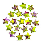 Load image into Gallery viewer, Rare Neon Green & Purple Turquoise Star Shape Beads, Green Turquoise Faceted Star Beads, Gemstone Carvings, Hand Carved Charm Beads 10 MM