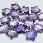 Load image into Gallery viewer, AAA Pink Amethyst Carved Star Shape Briolettes, Pink Amethyst Faceted Star Shape Gemstone Beads, Loose Star Shape Charms 10 MM, Hand Carved