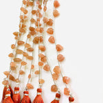 Load image into Gallery viewer, 2,3,4,5,6 Pcs 100% Natural Sunstone Leaf Shape Gemstone Briolettes, Hand Carved Leaf Briolettes, Carved Briolettes, Gemstone For Jewellery