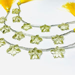 Load image into Gallery viewer, AAA Quality 100% Natural Lemon Quartz Flower Shape Carved Gemstone, Flower Shape Carving, Carved Gemstone For Jewellery 15-16 mm