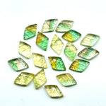Load image into Gallery viewer, Natural Fluorite Diamond Shape Hand Carved Beads, 16X10 MM Backside Intersections Gemstone, Carved Fluorite, Loose Fancy Beads for Jewelry