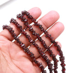 Load image into Gallery viewer, Genuine Garnet Uncut Beads Strand, AAA Garnet Chips Beads for Jewelry Making, 16" Inch Garnet Uncut Chip Beads, Freeform Uncuts