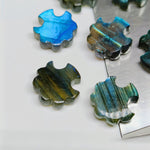 Load image into Gallery viewer, 2,3,4,5,6 pcs 100% Natural Labradorite tree Shape Carved Gemstone, Loose Gemstone, fancy Shape Gemstone for jewelry,Carved Gemstone 12X12mm.