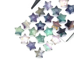 Load image into Gallery viewer, AAA Fluorite Faceted Star Shape Briolettes, Rainbow Fluorite Star Shape Gemstone Beads, Multi Fluorite Star Shape Loose Beads, 10 MM Stars