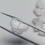 Load image into Gallery viewer, Cute Natural Mother Of Pearls Butterfly Shape Carving, Mother Of Pearls carved Butterfly Gemstone Briolette's, jewelry Making Charms,12X7mm