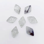 Load image into Gallery viewer, 2,3,4,5,6 Pcs Natural black rutile fancy Shape Carving, Hand Carved Gemstone, backside intersection Gemstone, Carved Gemstone, 16X10 mm