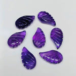 Load image into Gallery viewer, 2,3,4,5,6 pcs 100% Natural Purple Amethyst fancy Shape Carving, Hand carved Fancy shape Gemstone, carved Gemstone jewelry Making,18X10 mm