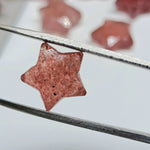 Load image into Gallery viewer, Natural Pink Strawberry Quartz Star Shape Briolettes, Star Shape Gemstone For Jewlery, Hand Carved Star Shape Charms, 10 MM, Star Shape Bead