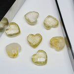 Load image into Gallery viewer, 2,5,7,8,9,10 Pcs Natural Golden Routile Heart Shape Gemstone, Hand Carved Loose Gemstone, Heart Shape Gemstone, Carved Gemstone, 10 mm