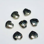 Load image into Gallery viewer, 5,6,7,8,9,10 Pcs 100% Natural Pyrite Heart Shape Faceted Gemstone, carved Heart Shape Faceted Gemstone, loose Gemstone For Jewellery 8 mm
