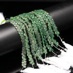 Load image into Gallery viewer, AAA Green Strawberry Quartz Heart Shape Beads, Heart Shape Briolettes, 6" Faceted Heart Beads, 5-6 MM Gemstone Jewelry Making Beads
