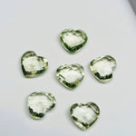 Load image into Gallery viewer, 5,6,7,8,9,10 Pcs 100% Natural Green Amethyst Heart Shape Faceted Briolettes , hand carvedFaceted Gemstone, loose Gemstone For Jewellery 8 mm