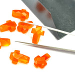 Load image into Gallery viewer, Natural Carnelian Cross Shape Beads ~ Healing & Protection Gemstone Beads ~ Faceted Carnelian Beads ~ 15 MM Cross Charm Beads ~ Orange Beads