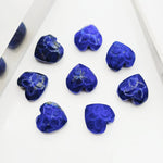 Load image into Gallery viewer, 2,3,4,5 Pcs Natural Pink lapis lazuli Heart Shape Carving, Hand Carved Gemstone, Heart Shape Gemstone, Carved Gemstone, 10 mm