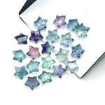Load image into Gallery viewer, Mini AAA Multi Fluorite Star Shape Briolette's, Fluorite Faceted Hand Carved Star Shape Beads, Star Shape Loose Charm Jewelry Beads, 8 MM