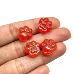 Load image into Gallery viewer, Super Cute Natural Carnelian Dog Paw Carving, AAA+ Quality Gemstone Paw Carving, 13 MM Little Paw Charm, Gift For Dog Lover, God Owner Gifts