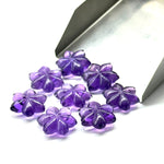 Load image into Gallery viewer, Natural Amethyst Flower Shape Carved Gemstone, Flower Shape Carving Loose Gemstone Beads, Fancy Shape Hand Carved Beads for Jewlery 15 MM