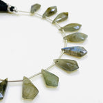 Load image into Gallery viewer, AAA Quality 100% Natural Labradorite Faceted Fancy Shape Beads, 7" inch strand, Labradorite Faceted Fancy Shape Gemstone for jewelry 19X10mm
