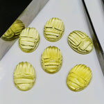 Load image into Gallery viewer, 2,3,4,5,6 pcs 100% Natural Lemon Quartz Fancy Shape Carved Gemstone, Fancy Shape Carving, Carved Gemstone for Jewlery 16X12 mm