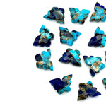 Load image into Gallery viewer, Beautiful Mohave Copper Turquoise Butterfly Shape Beads, Sky Blue & Dark Blue Faceted Butterfly Gemstone, Blue Turquoise Carvings 14x10 MM