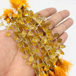 Load image into Gallery viewer, 2,3,4,5,6 Pcs 100% Natural Citrine Leaf Shape Carving Gemstone Briolettes , Leaf Shape Carved Gemstone, Carved Gemstone Beads For Jewellery