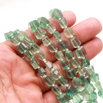 Load image into Gallery viewer, AAA Green Fluorite Faceted Tumble Gemstone Beads ~ 5X7-6X8MM Natural Fluorite Nuggets Shape Beads ~ 8" Strand Jewelry Making Wholesale Beads