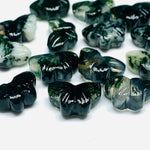 Load image into Gallery viewer, 2,3,4,5,6 100% Natural Moss agate Butterfly Shape Carving ,Hand carved Butterfly shape Gemstone, carved Gemstone jewellery Making,12X7 mm