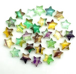 Load image into Gallery viewer, High Quality Multi Fluorite Star Shape Briolette's, Fluorite Smooth Hand Carved Star Shape Beads, Star Shape Loose Charm Jewelry Beads 10 MM