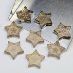 Load image into Gallery viewer, Intaglio Carved Smokey Quartz Star Shape Beads, Loose Hand Carved Star Shape Gemstone, Incarving Smokey Stars, Unique Star Carving, 13 MM