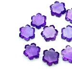Load image into Gallery viewer, Natural Amethyst Flower Shape Carving Beads, 11 MM Handmade Carved Flower Shape Gemstone, Hexagon Shape Charms For Jewelry & Craft Making