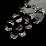 Load image into Gallery viewer, AAA Ametrine Carved Moon Shape Briolette's, Natural Ametrine Moon Shape Gemstone Beads, Ametrine Faceted Hand Carved Moon Shape Charms, 12MM