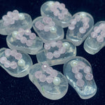 Load image into Gallery viewer, 1 Pair, 100% Natural Rose Quartz Slipper Shape Gemstone, Carved Gemstone, Loose Gemstone, Slipper Shape Gemstone, Carved Slippers, 18X11 mm