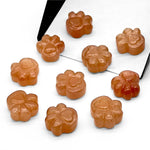 Load image into Gallery viewer, Natural Peach Moonstone Dog Paw Carving, AAA+ Quality Gemstone Paw Carving, 13 MM Little Paw Charm, Gift For Dog Lover, Dog Pendant For Gift