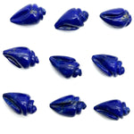 Load image into Gallery viewer, Genuine Lapis Lazuli Conch Shell Shape Beads, Smooth Lapis Snail Shell Gemstone Beads, Beach & Snail Shell Carved Gemstone Beads 18X10 mm