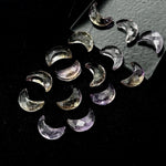 Load image into Gallery viewer, AAA Ametrine Carved Moon Shape Briolette's, Natural Ametrine Moon Shape Gemstone Beads, Ametrine Faceted Hand Carved Moon Shape Charms, 12MM