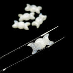 Load image into Gallery viewer, Natural Rainbow Moonstone Triple Moon Shape Beads, AAA Moonstone Hand Carved Triple Moon Stone, Jewelry Making Candy Shape Stone, 22 MM