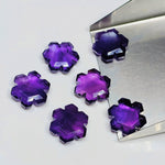 Load image into Gallery viewer, 2,3,4,5,6 pcs 100% Natural purple Amethyst Fancy Shape Carved Gemstone, Loose Gemstone, Fancy Shape Gemstone Jewlery, Carved Gemstone 15 mm