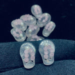 Load image into Gallery viewer, 1 Pair, 100% Natural Rose Quartz Slipper Shape Gemstone, Carved Gemstone, Loose Gemstone, Slipper Shape Gemstone, Carved Slippers, 18X11 mm