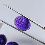 Load image into Gallery viewer, 2,3,4,5,6 pcs Natural amethyst Scarab Face Carved Gemstone, Fancy Shape Scarab Carving, Hand Carved Gemstone for Jewlery 16X12